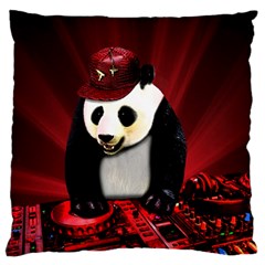 Deejay panda Large Flano Cushion Case (One Side)