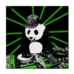 Deejay Panda Tile Coasters by Valentinaart