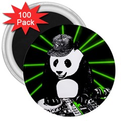 Deejay Panda 3  Magnets (100 Pack) by Valentinaart