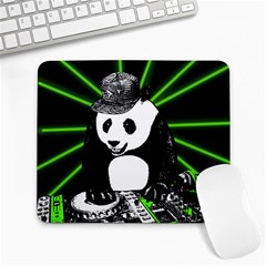 Deejay Panda Large Mousepads by Valentinaart