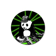 Deejay Panda Magnet 3  (round)