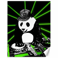 Deejay Panda Canvas 12  X 16   by Valentinaart