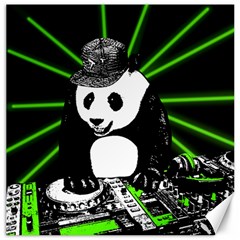 Deejay Panda Canvas 20  X 20   by Valentinaart