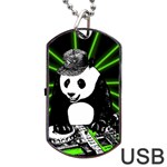 Deejay panda Dog Tag USB Flash (One Side) Front