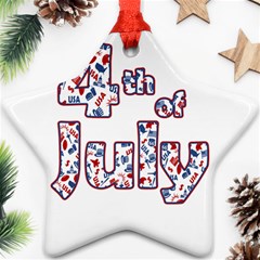 4th Of July Independence Day Ornament (star) by Valentinaart