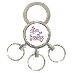 4th Of July Independence Day 3-ring Key Chains by Valentinaart