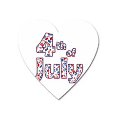 4th Of July Independence Day Heart Magnet by Valentinaart