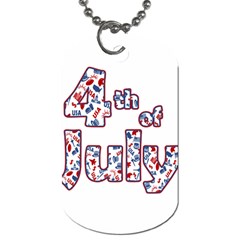 4th Of July Independence Day Dog Tag (one Side)