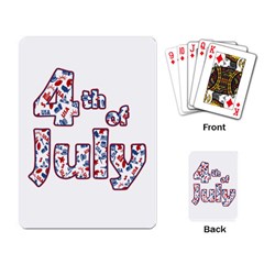 4th Of July Independence Day Playing Card by Valentinaart