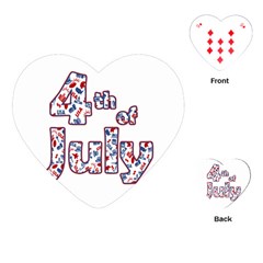 4th Of July Independence Day Playing Cards (heart)  by Valentinaart