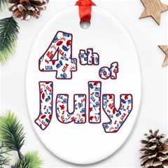 4th Of July Independence Day Oval Ornament (two Sides) by Valentinaart