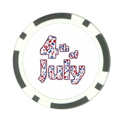 4th Of July Independence Day Poker Chip Card Guard by Valentinaart