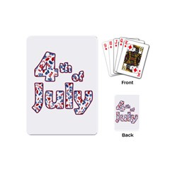 4th Of July Independence Day Playing Cards (mini)  by Valentinaart