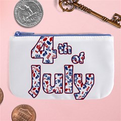 4th Of July Independence Day Large Coin Purse by Valentinaart