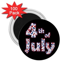 4th Of July Independence Day 2 25  Magnets (100 Pack)  by Valentinaart