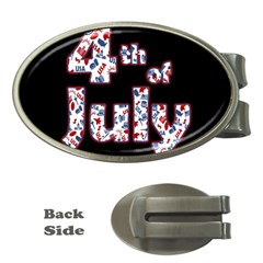 4th Of July Independence Day Money Clips (oval)  by Valentinaart