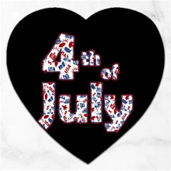 4th Of July Independence Day Jigsaw Puzzle (heart) by Valentinaart