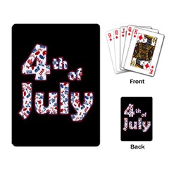 4th Of July Independence Day Playing Card by Valentinaart