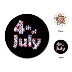 4th Of July Independence Day Playing Cards (round)  by Valentinaart