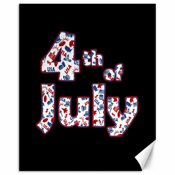 4th of July Independence Day Canvas 16  x 20  