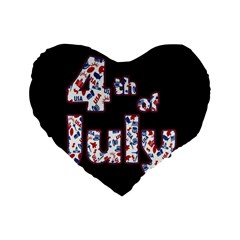 4th Of July Independence Day Standard 16  Premium Heart Shape Cushions by Valentinaart