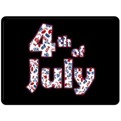 4th Of July Independence Day Double Sided Fleece Blanket (large)  by Valentinaart