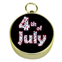 4th Of July Independence Day Gold Compasses by Valentinaart