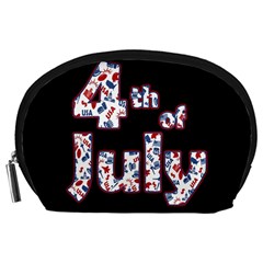 4th Of July Independence Day Accessory Pouches (large)  by Valentinaart