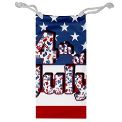 4th Of July Independence Day Jewelry Bag by Valentinaart