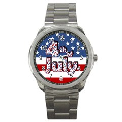 4th of July Independence Day Sport Metal Watch