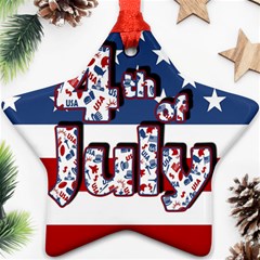 4th Of July Independence Day Star Ornament (two Sides) by Valentinaart