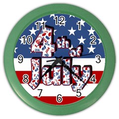 4th of July Independence Day Color Wall Clocks