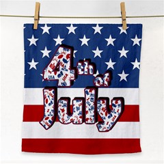 4th Of July Independence Day Face Towel by Valentinaart