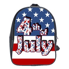 4th Of July Independence Day School Bags(large)  by Valentinaart