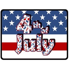 4th Of July Independence Day Fleece Blanket (large)  by Valentinaart