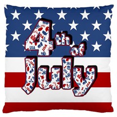 4th Of July Independence Day Large Cushion Case (one Side) by Valentinaart