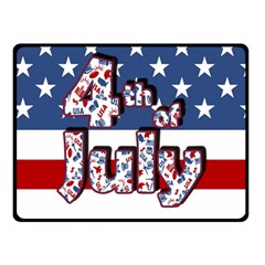 4th Of July Independence Day Double Sided Fleece Blanket (small)  by Valentinaart