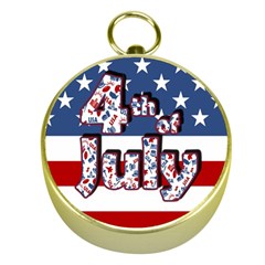 4th Of July Independence Day Gold Compasses by Valentinaart