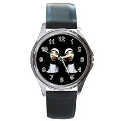 Horror Nuns Round Metal Watch by Valentinaart