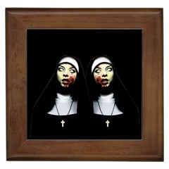 Horror Nuns Framed Tiles by Valentinaart