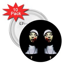 Horror Nuns 2 25  Buttons (10 Pack)  by Valentinaart