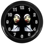 Horror nuns Wall Clocks (Black) Front