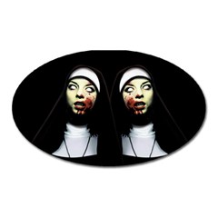 Horror Nuns Oval Magnet by Valentinaart