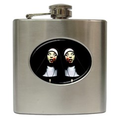 Horror Nuns Hip Flask (6 Oz) by Valentinaart