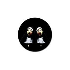 Horror Nuns Golf Ball Marker by Valentinaart