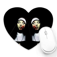 Horror Nuns Heart Mousepads by Valentinaart