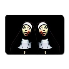 Horror Nuns Small Doormat  by Valentinaart