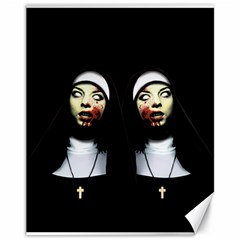 Horror Nuns Canvas 11  X 14   by Valentinaart