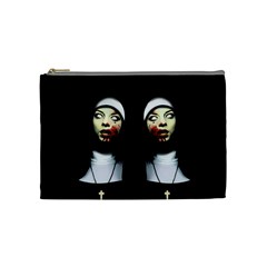 Horror Nuns Cosmetic Bag (medium)  by Valentinaart