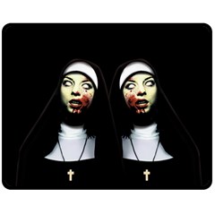 Horror Nuns Fleece Blanket (medium)  by Valentinaart